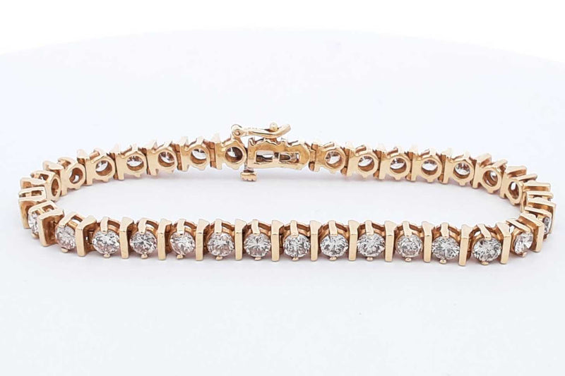 Approx. 4.95ctw Diamond Tennis Bracelet 14k Yellow Gold 20.88g 7 In Eb1024sxrsa