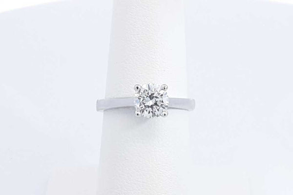 1.02ctw Lab Grown Round Diamond Ring 10k White Gold 3 Grams Size 6 Eb1124osrdu