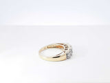 0.27 Cttw Diamond & 10k Yellow Gold Multi Row Cocktail Ring 3.6 Grams Size 7 Fw0726pxzdu