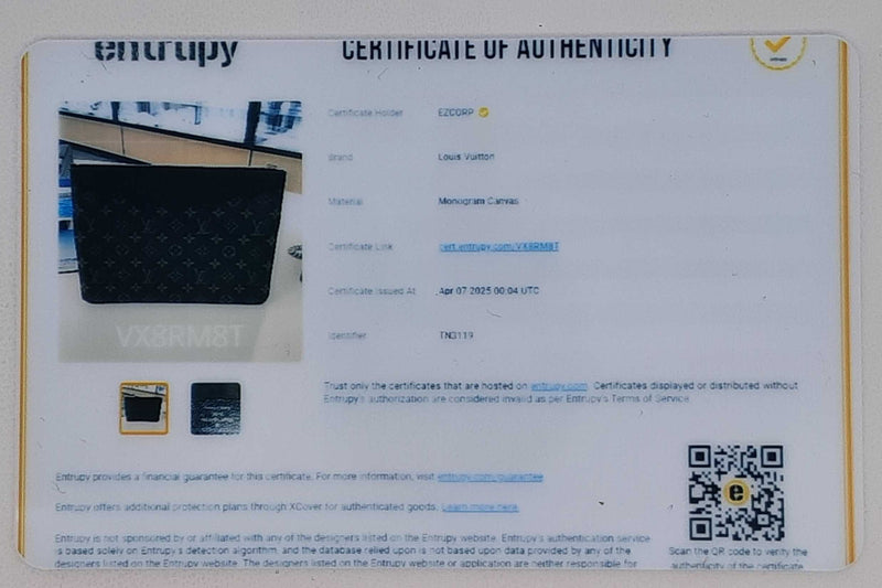 Louis Vuitton Daily Pouch In Monogram Coated Canvas & Black Leather Fw0525oxzdu