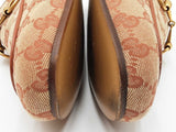 Gucci Princetown Horsebit Slippers In Beige & Brick Gg Canvas Size 7 Fw1225oizdu