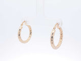 Twisted Textured Hoop Earrings In 14k Yellow Gold 1.8 Grams Fw0326llxdu