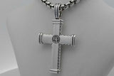 David Yurman Sterling Silver Chevron Cross Pendant Necklace 22 Inch Eb0926wrxsa