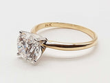 2.0 Carats Lab Grown Diamond 14k Two Tone Gold 2.5g Ring Size 7 Do1225iipde