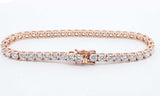 14k Rose Gold Lab Grown Diamond Tennis Bracelet 7 Inch Eboiredu 144030003284