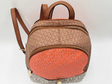 Michael Kors Rhea Small Zip Backpack In Signature Logo Coated Canvas Fw0326czsa