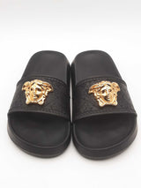 Versace Palazzo Rubber Slides Size 37 Eb0726exsa