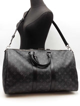 Louis Vuitton Keepall 45 In Monogram Eclipse Coated Canvas & Leather Fw0426szxdu