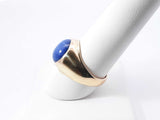 Star Sapphire & 10k Yellow Gold Signet Ring 10.9 Grams Size 8.25 Fw0426wcrdu