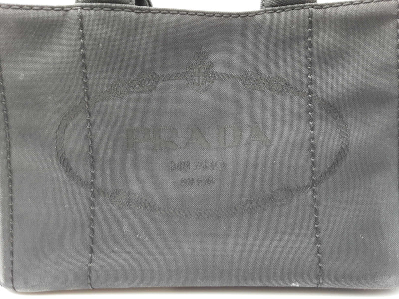 Prada Canapa Black Canvas Tote Bag Eb1024lxzdu