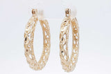 14k Yellow Gold Filigree Hoop Earrings 7.7 Grams Eb0426pcrsa