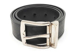Burberry Coated Check Reversible Belt Silver Tone Buckle Size 30/75 Eb1125lxzde