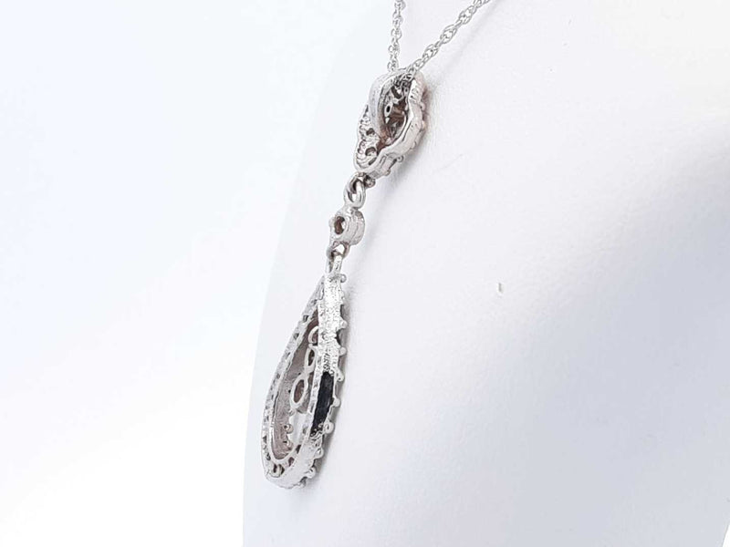 Approx. 2.21ctw Diamond Pendant Necklace 14k White Gold 4.76g 18 In Eb0924prxsa