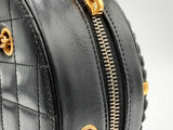 Chanel En Vogue Round Shoulder Bag In Black Crumpled Calfskin Fw0125lexzdu