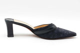 Louis Vuitton Monogram Navy Blue Canvas Mules Size 36 Eb1225lpxdu