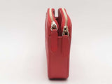 Chanel Cc Filigree Caviar Double Zip Clutch With Chain Red Aa0225rxzsa