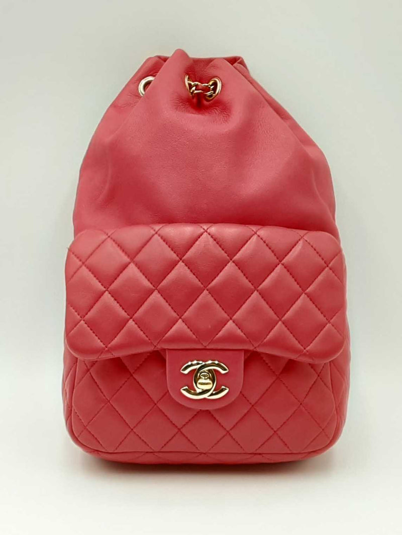 Chanel Dark Pink Quilted Lambskin Seoul Backpack Eb0524llxzdu