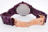 Michael Kors Slim Runway 42mm Purple Stainless Steel Quartz Watch 61.4 Grams Eb0726wrsa
