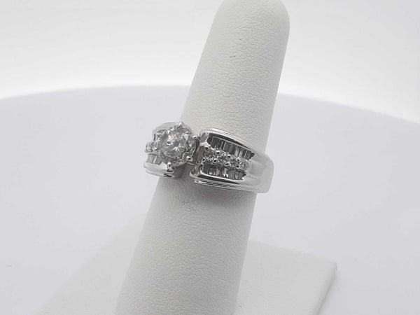 1.27ctw Diamond 14k White Gold 7.9 Grams Ring Size 7 Sd0625lozxsa