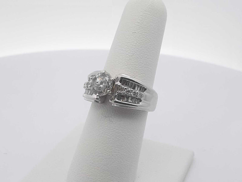 1.27ctw Diamond 14k White Gold 7.9 Grams Ring Size 7 Sd0625lozxsa