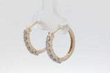 0.36cttw Diamond Hoop Earrings In 14k Yellow Gold 2.6 Grams Eb0926orxsa