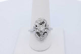 0.25cttw Diamond Ring In 14k White Gold 5.1 Grams Size 8.75 Eb1026pxzde