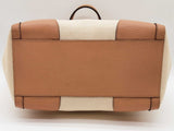 Gucci Swing Tote Bag Beige Canvas Brown Leather Sd0526rirde
