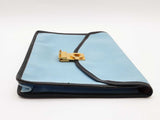 Celine Vintage C Classic Blue Envelope Clutch Bag Sd1225ozxde