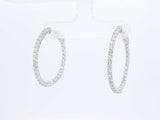 0.40 Cttw Diamond & 14k White Gold Inside Out Hoop Earrings 6.6 Gramsfw0826przdu