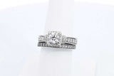 Approx. 1.15ctw Diamond Wedding Set 14k White Gold 8.1 Grams Size 7 Eb1224lxxzdu