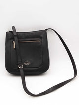 Kate Spade Black Leather Leila Top Zip Crossbody Bag Eb0326wxsa