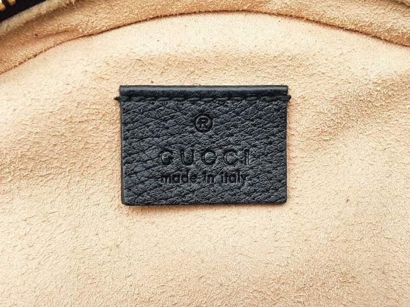 Gucci Mini Ophidia Web Crossbody In Black Leather Fw1025wixdu