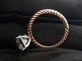 3.02 Cttw Lab-grown Diamond & 18k Yellow Gold Ring 4.1 Gram Size 5.5 Fw1225rzxdu