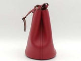 Burberry Poppy Textured Leather Lorne Bucket Bag Red Aa0926lzxsa