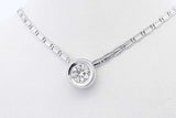 0.50ctw Diamond Pendant Necklace 18k White Gold 5.6 Grams 15.5 Inch Eb0426corde