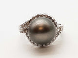 Gray Pearl 14k White Gold 7.7g Ring Size 7.25 Do0626rrxde