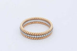 Tiffany & Co. Rope Diamond 18k Yellow Gold Platinum Ring 6.6g Sz 7.5 Eb826orxzde