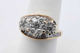 1.06cttw Diamond 14k Yellow Gold Ring 6.4 Grams Size 7.25 Eb0626ixzsa