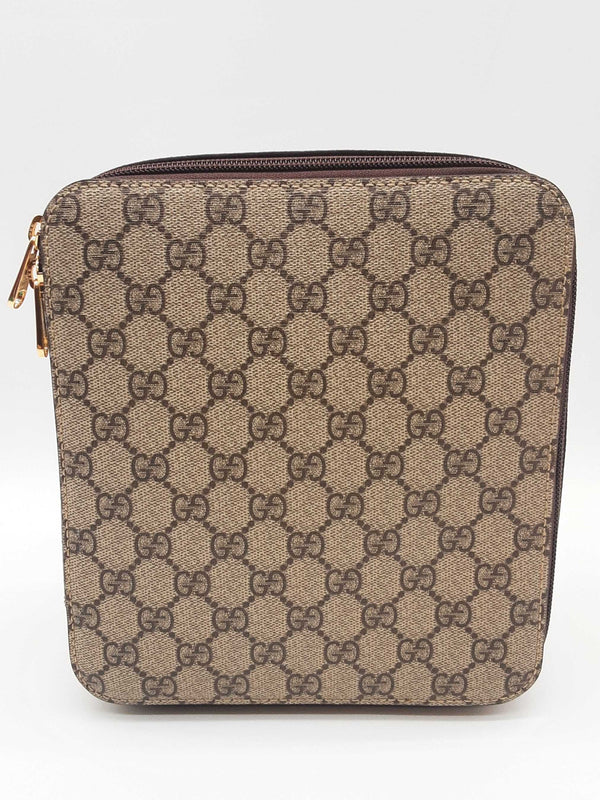 Gucci Tan Gg Supreme Coated Canvas Medium Packing Cube Do0325iorde