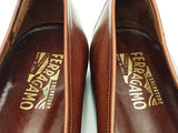 Salvatore Ferragamo Lizard Brown Leather Loafers Size 10 Eb0926rxsa