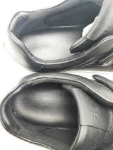 Fendi Black Leather Trainers With Velvet Zucca Straps Size 10.5 Eb0925oxzde