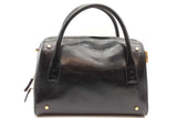 Versace Roomy Black Leather Boston Bag Eb0926rxzde