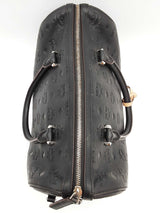 Mcm Ottomar Essential Black Logo Embossed Leather Boston Bag Do0825orxde