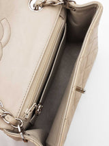 Chanel Mini Classic Flap Bag In Taupe Diamond-quilted Lambskin Fw0226lzxzdu