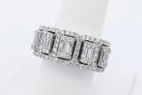 1.5cttw Diamond Ring In 10k White Gold 12.7 Grams Size 8 Eb0526ixzdu