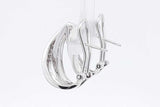 0.6ctw Diamond Omega Back Earrings In 14k White Gold 7.7 Grams Eb1125pxzsa