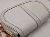 Versace Greca Goddess White Leather Shoulder Bag Eb0825pxzde
