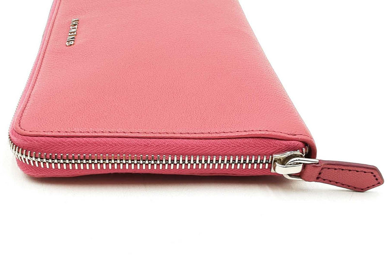 Givenchy Pink Leather Pandora Organizer Zip Around Wallet Eb1125loxdu