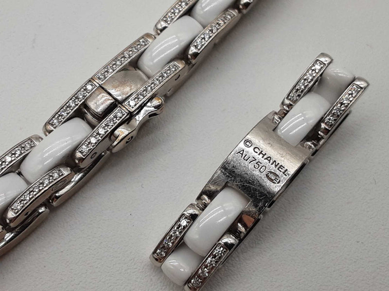 Chanel Ultra Diamonds 18k White Gold White Ceramic 39.4g Ensemble Do0725pwxzde