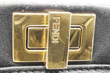 Fendi Peek-a-boo Black Leather Top Handle Bag Eb0426cxzde